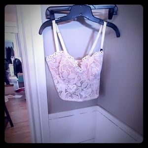 White lace bralette